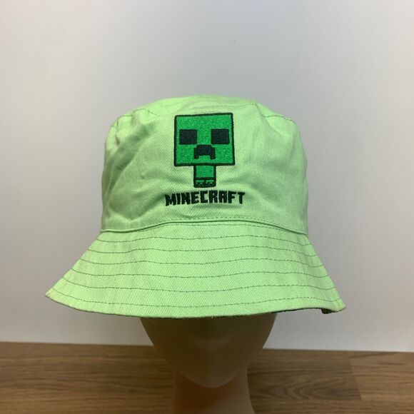 Minecraft Bucket Hat Lime Green Youth Size One Size 2024 Mojang AB Microsoft - Picture 1 of 11